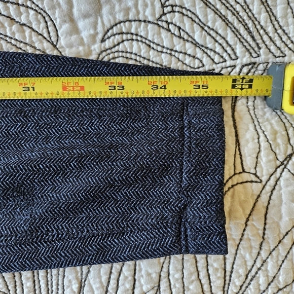 EUC Athleta Herringbone Metro High Waist Leggings Navy Blue Black Pockets Small - Picture 14 of 15